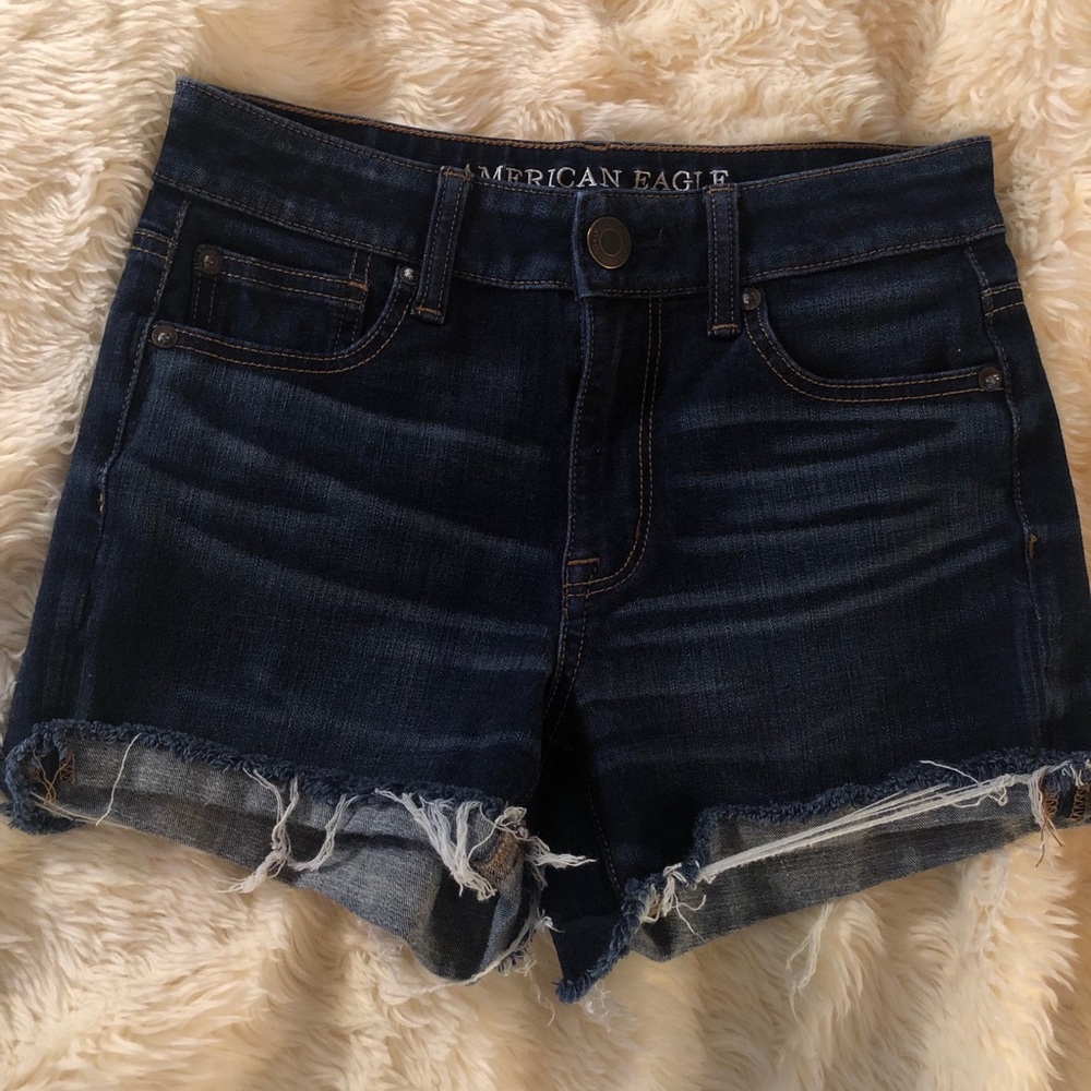 american eagle jean shorts (dark wash)